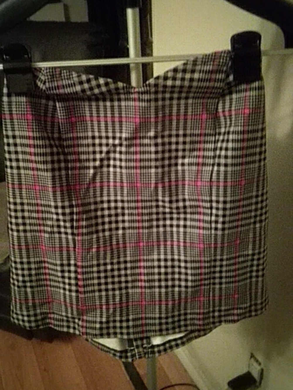 torrid Strapless Top In Black, White And Pink Plaid 1
